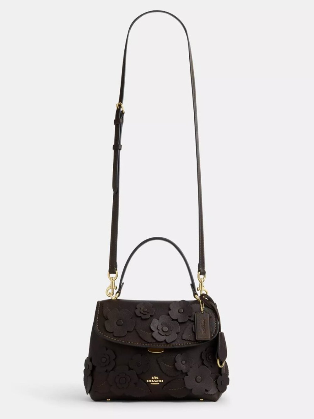COACH CDY44 Emory Top Handle Bag with Floral Appliqué in Maple *SEALED* - Picture 10 of 10